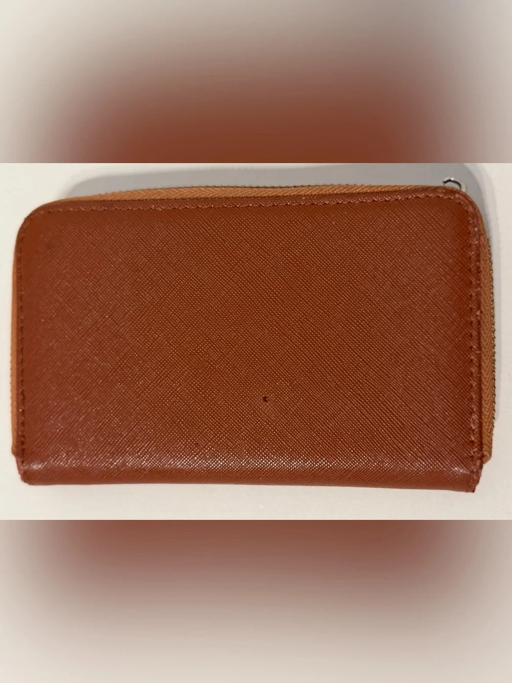 PRADA Saffiano Leather Zip Around Long Wallet in Brown